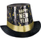 AMSCAN CA New Year Happy New Year Foil Black Top Hat, 1 Count