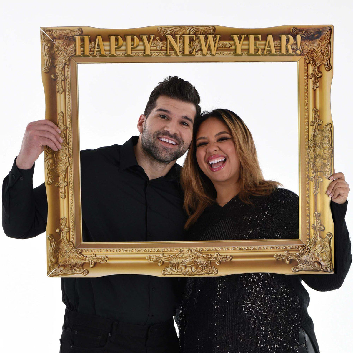 AMSCAN CA New Year Happy New Year Giant Photo Frame Prop, 35 x 30 Inches, 1 Count 192937464090