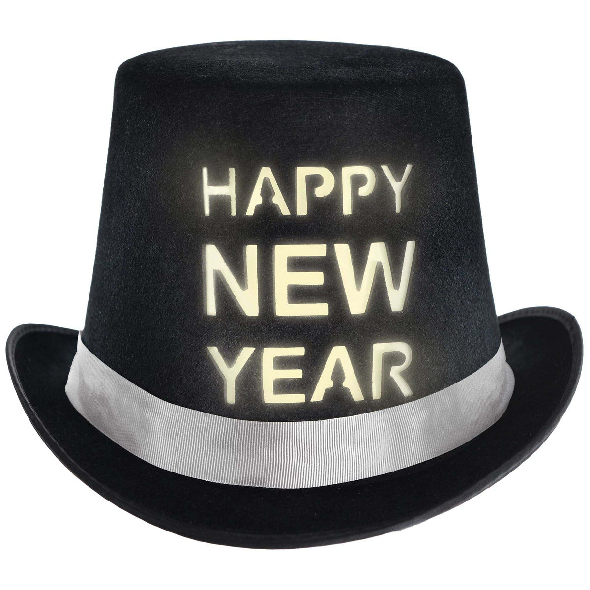 AMSCAN CA New Year Happy New Year Light-Up Top Hat, 1 Count 192937465080