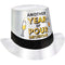 AMSCAN CA New Year Happy New Year Silver Top Hat, 1 Count