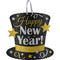 AMSCAN CA New Year Happy New Year Top Hat Hanging Sign, 1 Count