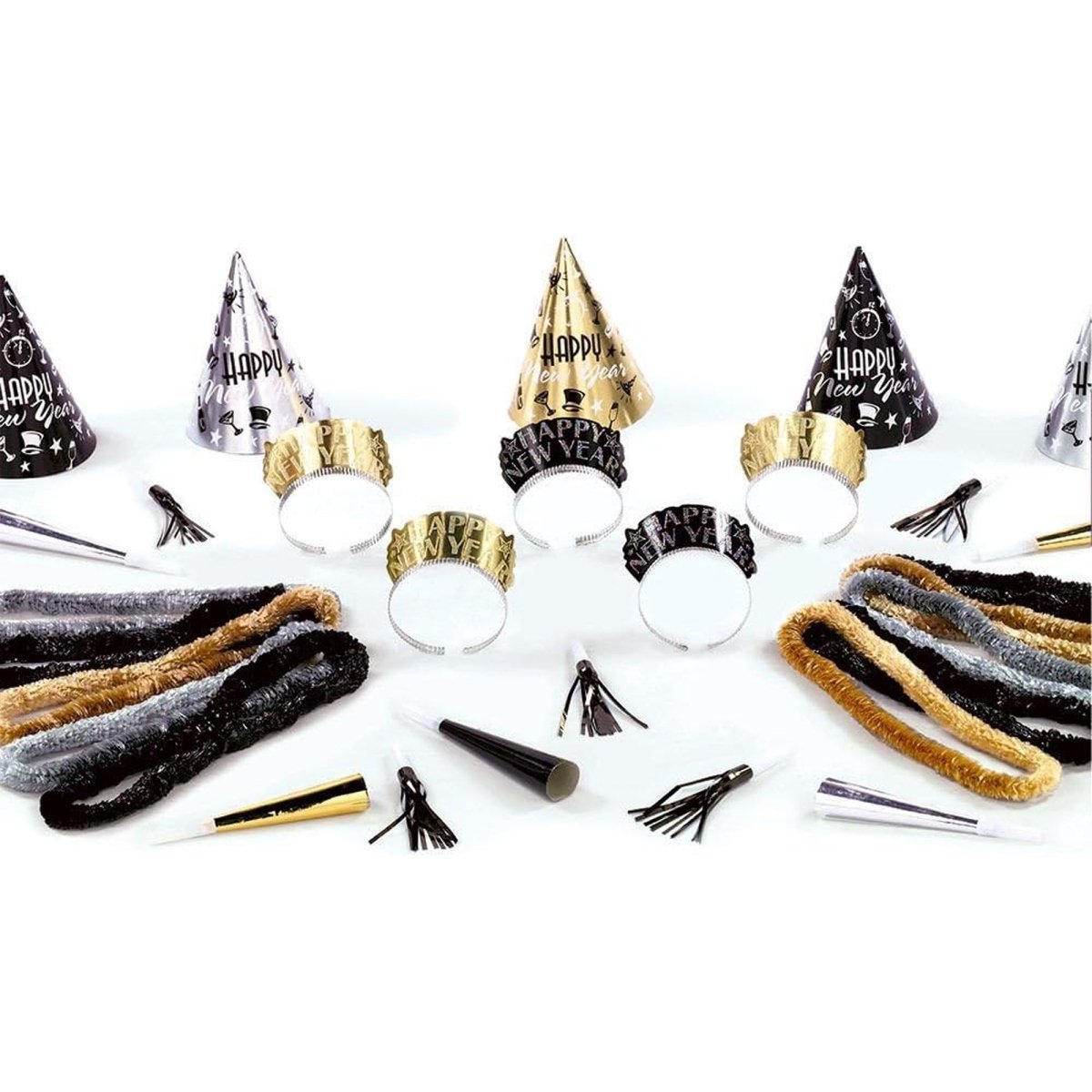 AMSCAN CA New Year Midnight New Year Party Kit for 10 People, 30 Count 048419732693