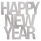 AMSCAN CA New Year Silver Happy New Year Glitter Cutout, 18 x 17.6 Inches, 1 Count 192937464106