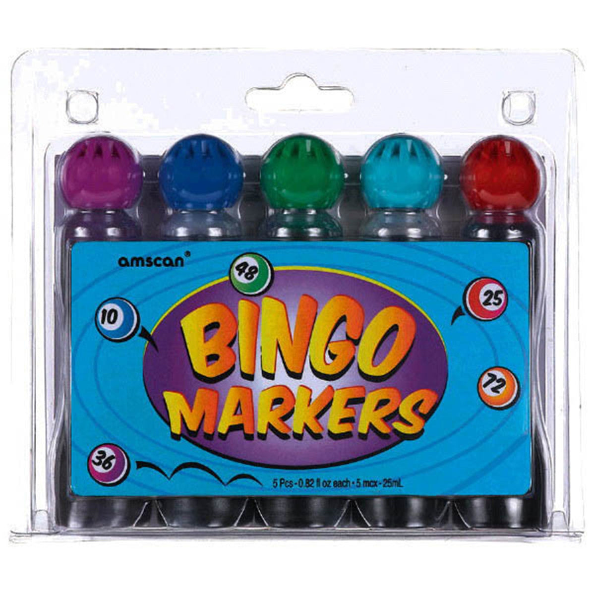 AMSCAN CA Novelties Bingo Markers, 5 Count 048419813569