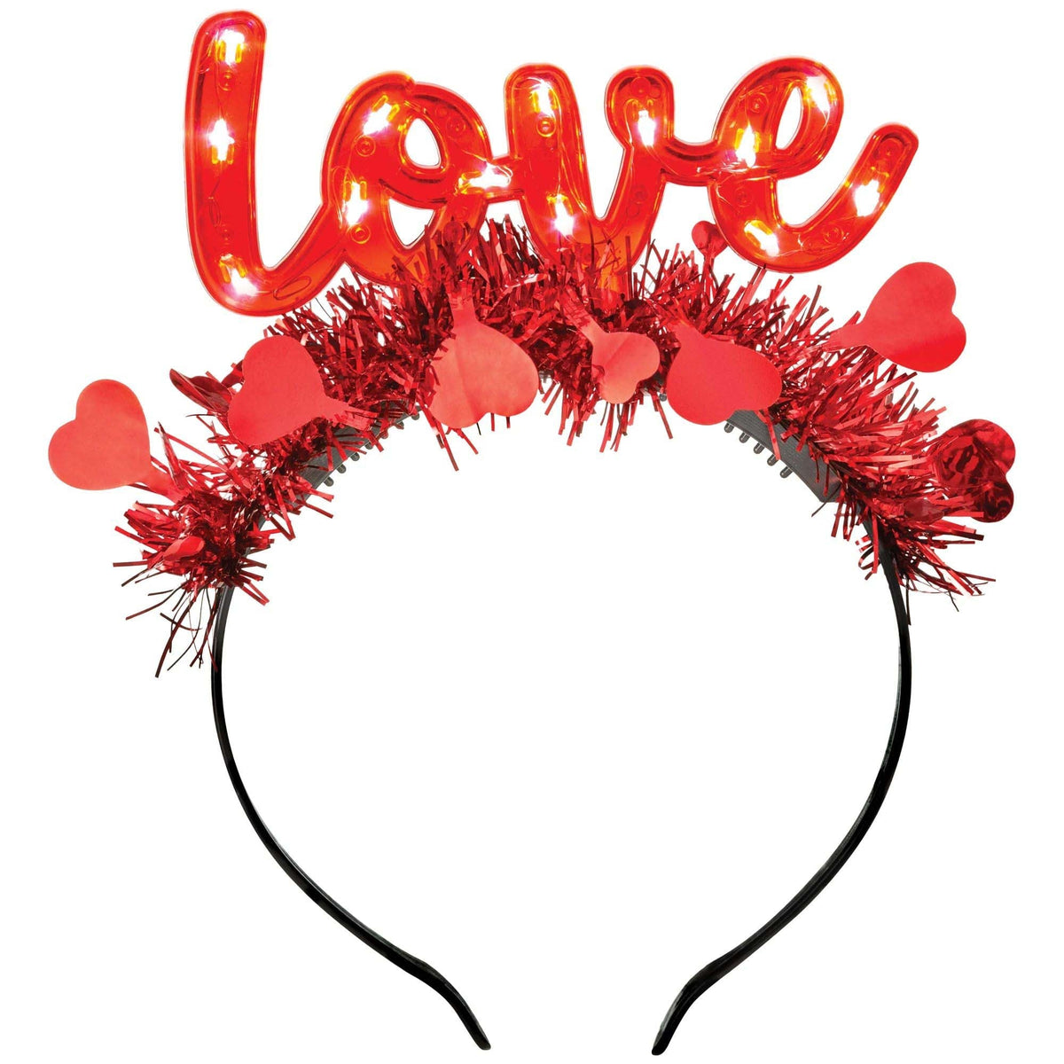 AMSCAN CA Novelties Valentine's Day Light-up ''LOVE'' Headband, 1 Count