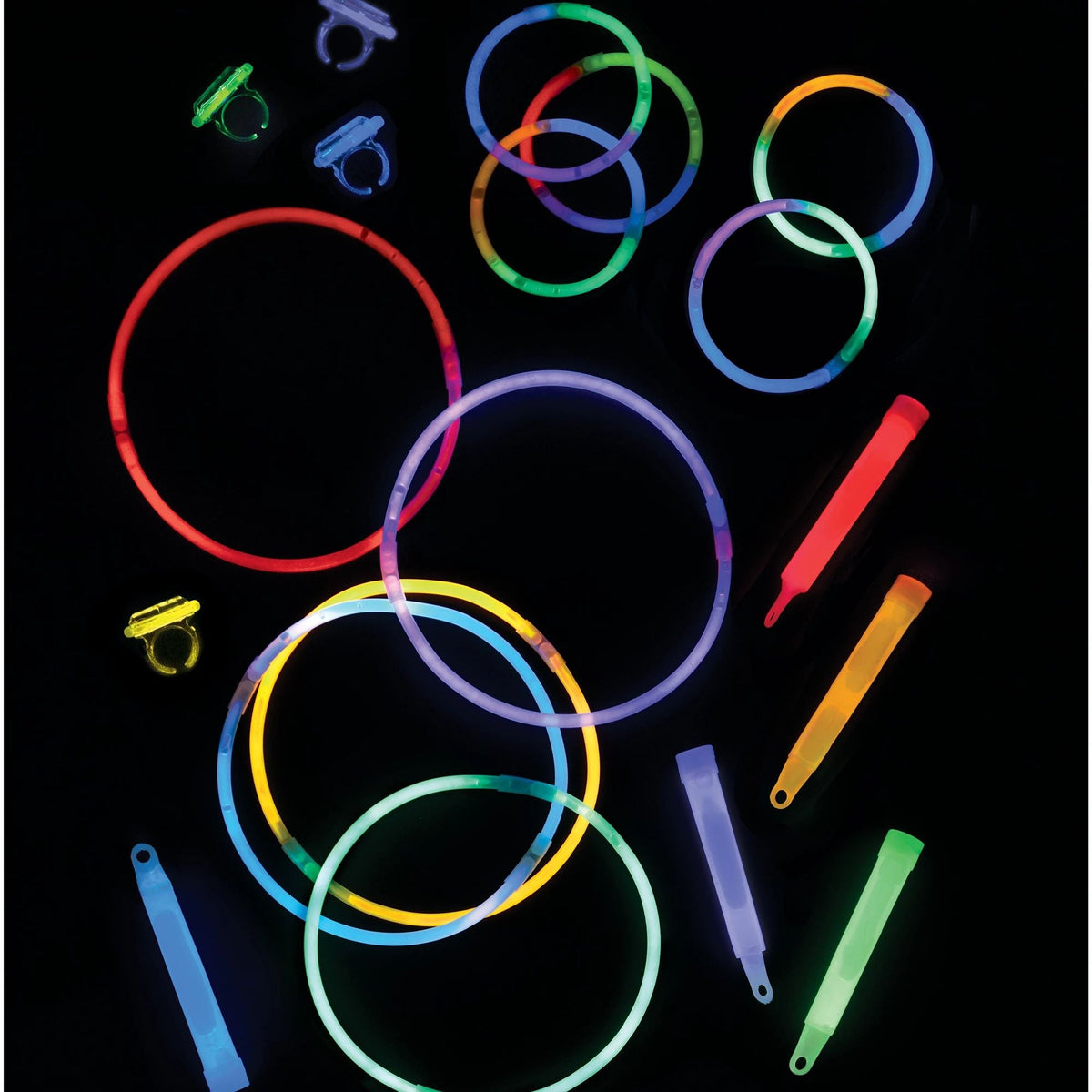 AMSCAN CA Party Supplies Glow Sticks Value Pack Mix, 24 Count