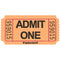 AMSCAN CA Party Supplies Single Ticket Roll, Orange, 2000 Count 013051690830