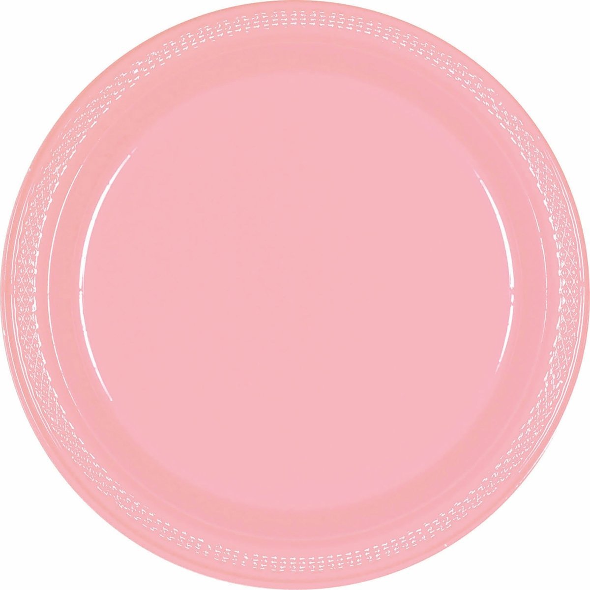 AMSCAN CA Plasticware Large Round Lunch Paper Plates, 10.25 Inches, 20 Count