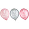 AMSCAN CA Religious Pink Communion Printed Latex Balloons, Pink and Grey, 12 Inches, 15 Count