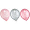 AMSCAN CA Religious Pink Communion Printed Latex Balloons, Pink and Grey, 12 Inches, 15 Count