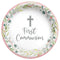 AMSCAN CA Religious Pink Communion Small Round Dessert Paper Plates, 7 Inches, 20 Count