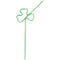 AMSCAN CA St-Patrick St-Patrick's Day Clover Shaped Straw, 9.5 X 5.3 Inches, 1 Count