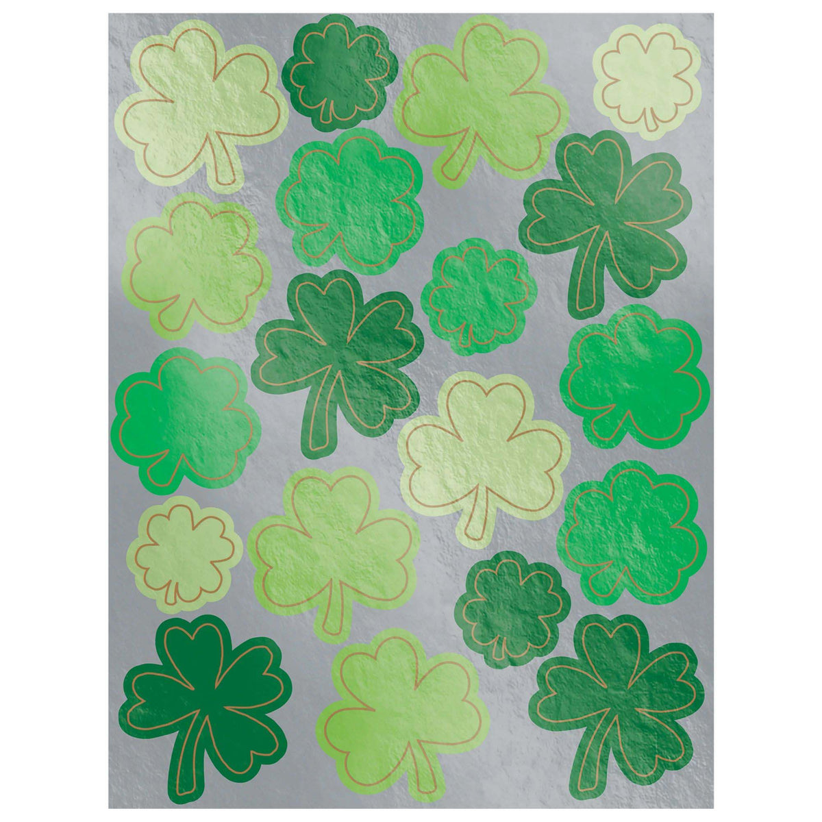 AMSCAN CA St-Patrick St-Patrick's Day Metallic Stickers, 3 Count