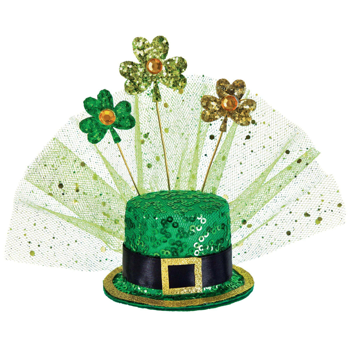 AMSCAN CA St-Patrick St-Patrick's Day Mini Top Hat Hair Clip, 1 Count
