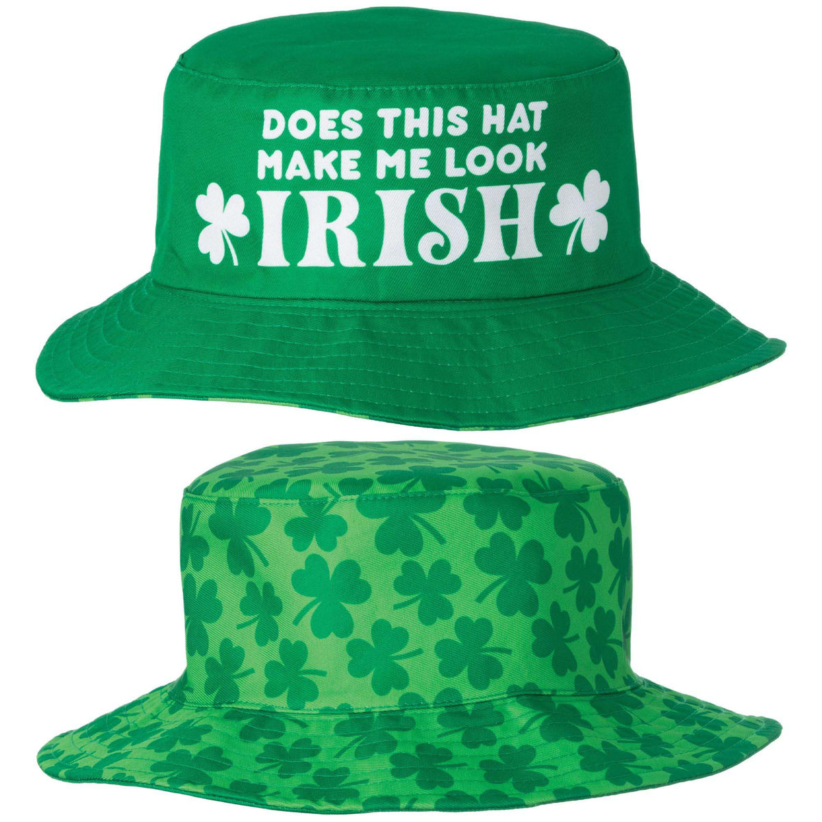 AMSCAN CA St-Patrick St-Patrick's Day Reversible Bucket Hat, 1 Count 192937429280