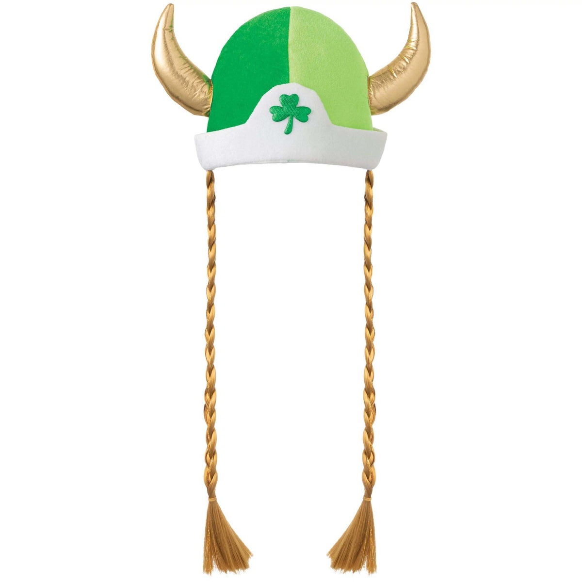 AMSCAN CA St-Patrick St-Patrick's Day Viking Hat with Braids, 1 Count 192937415726