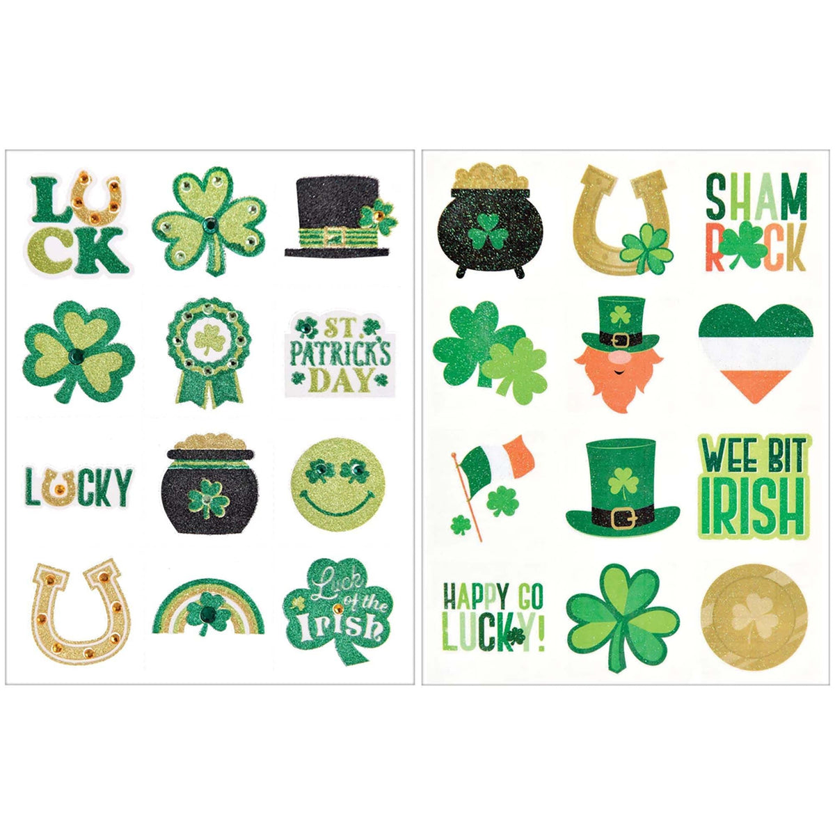 AMSCAN CA St-Patrick St Patrick's Lucky Body Art, 24 Count