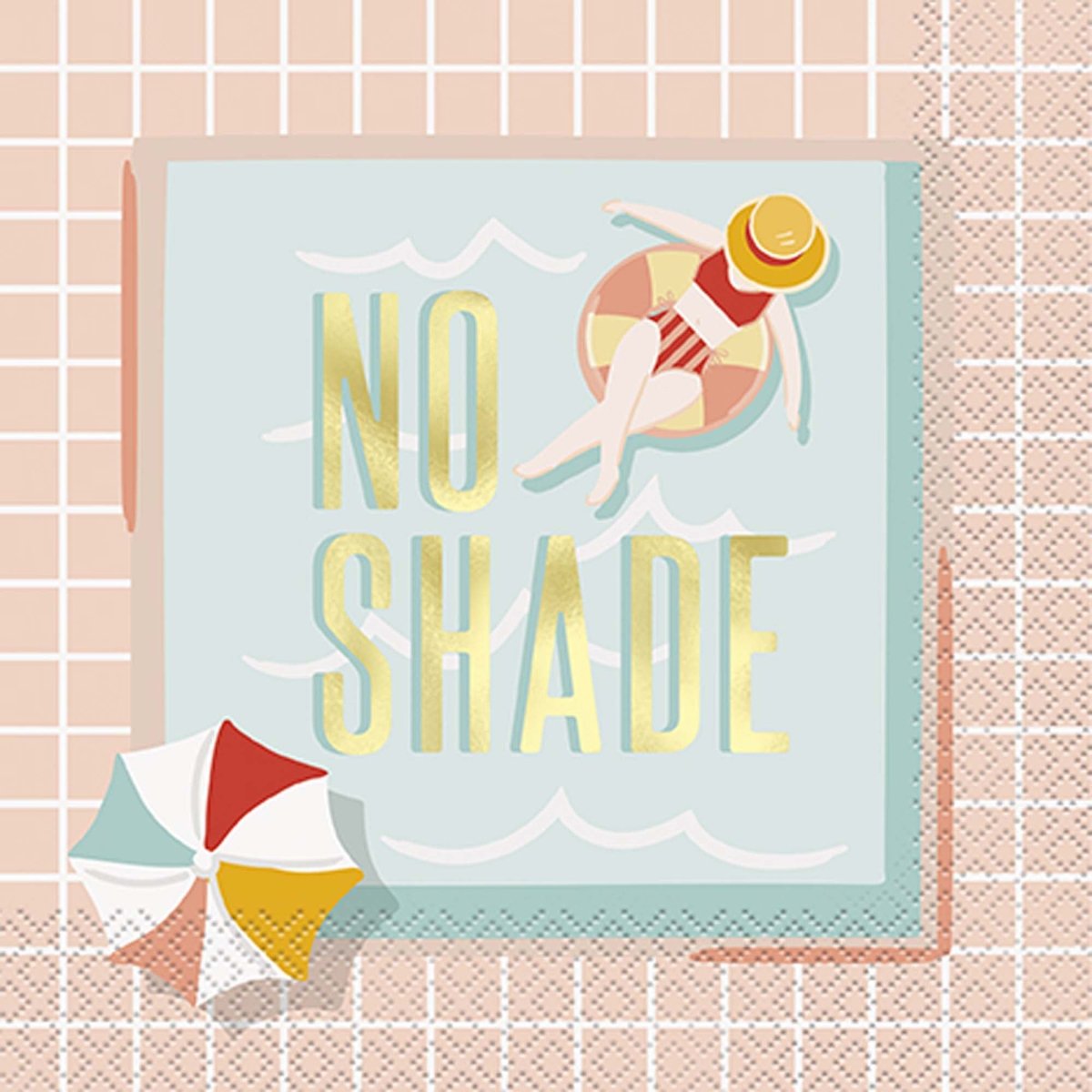 AMSCAN CA Summer Poolside Summer Large Lunch Napkins, 16 Count