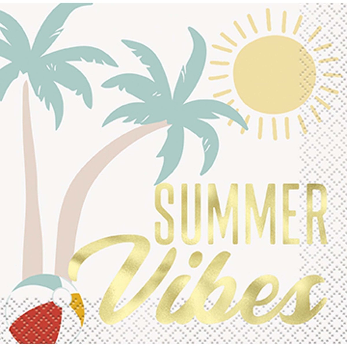Poolside Summer Small Beverage Napkins, 16 Count | Party Supplies ...