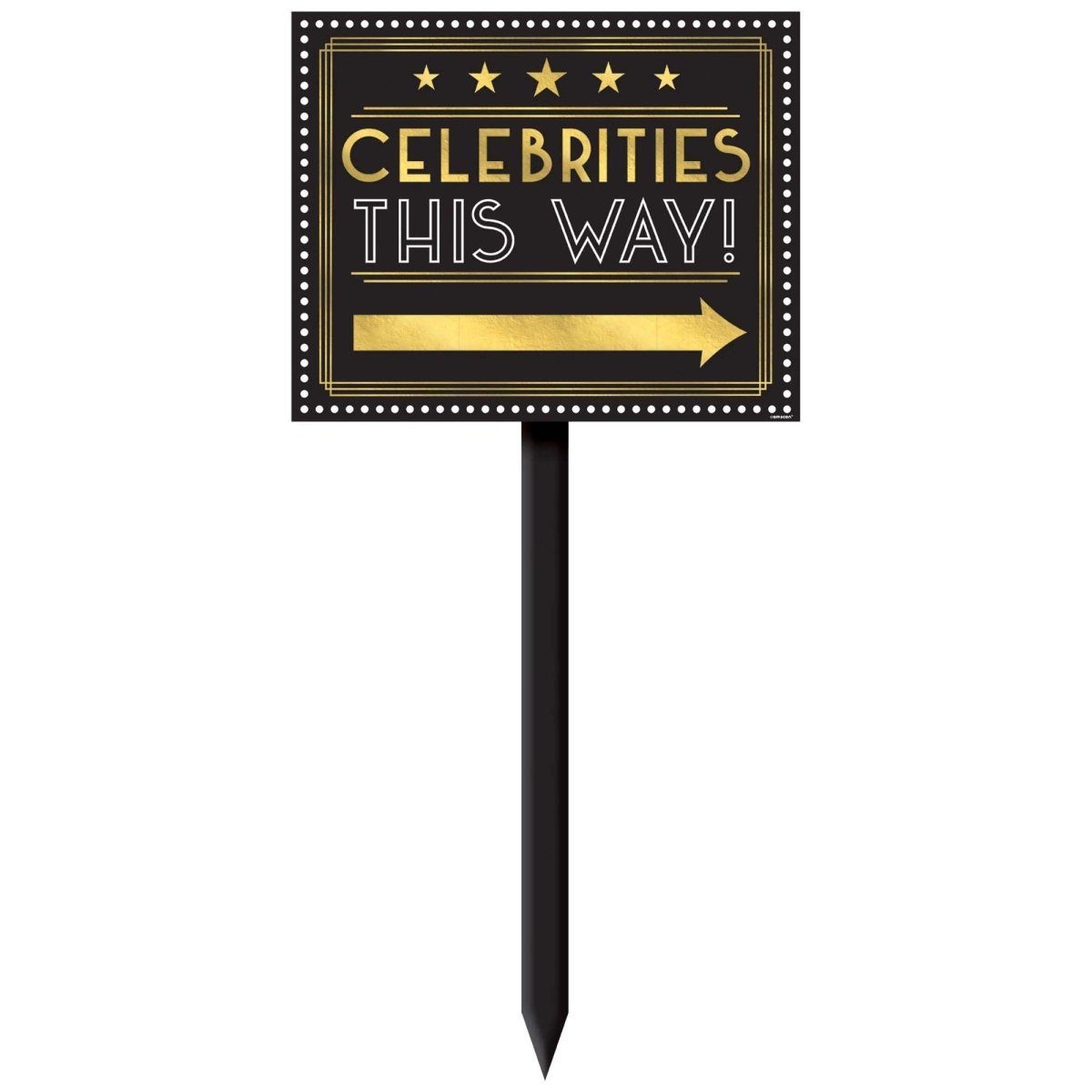 AMSCAN CA Theme Party Awards Night Yard Stake Decoration, 1 Count 192937324899