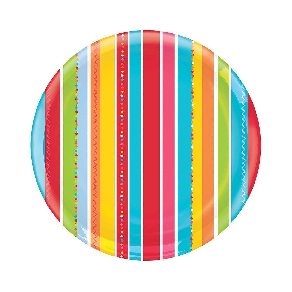 Fiesta Round Plastic Platter, 13 Inches, 1 Count | Party Expert