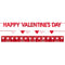 AMSCAN CA Valentine's Day Happy Valentine's Day Foil Banner Kit, 72 Inches, 1 Count