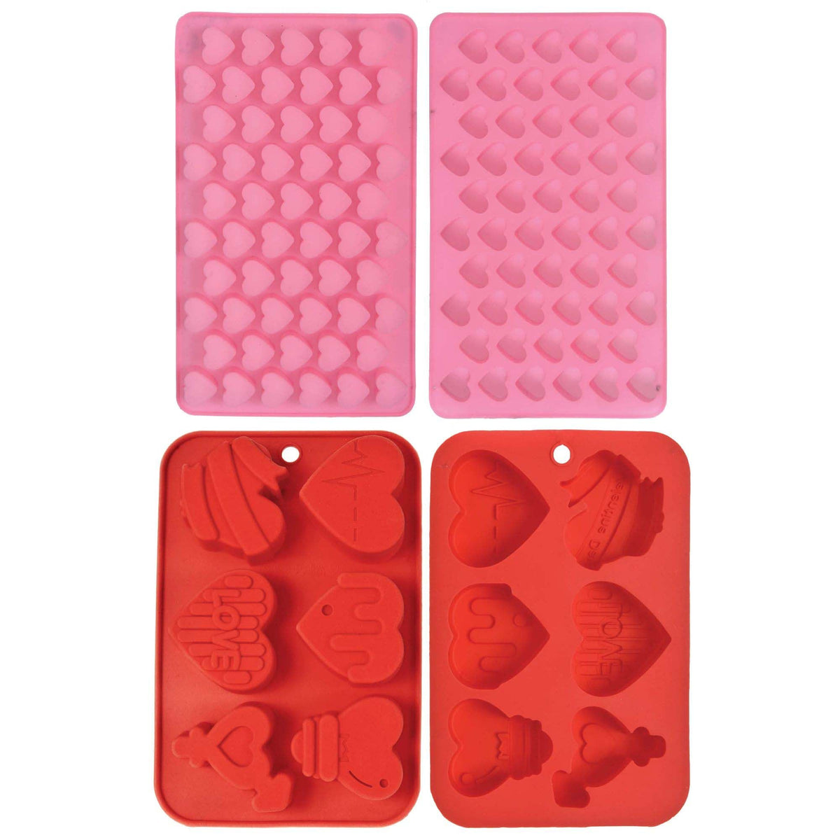 AMSCAN CA Valentine's Day Heart Silicone Molds, 2 Count 192937475355
