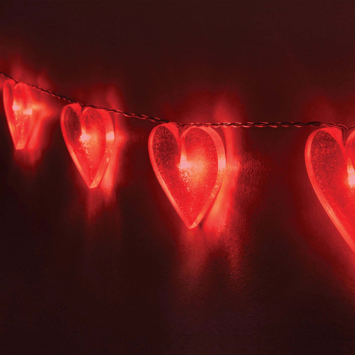AMSCAN CA Valentine's Day Heart String Light, 60 Inches, 1 Count 192937495551