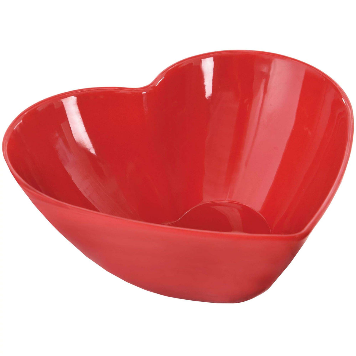 AMSCAN CA Valentine's Day Red Heart Shaped Bowl, 7 Inches, 1 Count 192937364925