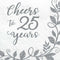AMSCAN CA Wedding Anniversary Happy 25h Anniversary Silver Beverage Napkins, 16 Count 192937213407