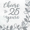 AMSCAN CA Wedding Anniversary Happy 25h Anniversary Silver Beverage Napkins, 16 Count 192937213407
