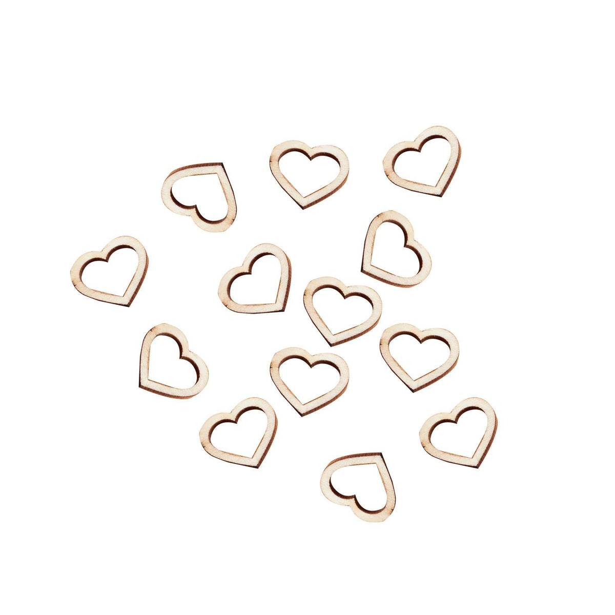 AMSCAN CA Wedding Heart Shaped Wooden Table Scatter, 25 Count 5056567034670