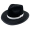 ANHUI LIGHT INDUSTRIES INTERNATIONAL Costume Accessories Black Gangster Hat with White Band for Adults 840482501172