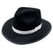 ANHUI LIGHT INDUSTRIES INTERNATIONAL Costume Accessories Black Gangster Hat with White Band for Adults 840482501172