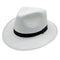 ANHUI LIGHT INDUSTRIES INTERNATIONAL Costume Accessories White Gangster Hat with Black Band for Adults 840482501196