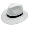 ANHUI LIGHT INDUSTRIES INTERNATIONAL Costume Accessories White Gangster Hat with Black Band for Adults 840482501196