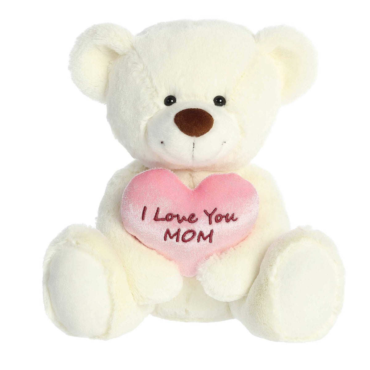 Aurora World Easter Bear Plush ''I love you mom'', 11 Inches, 1 Count