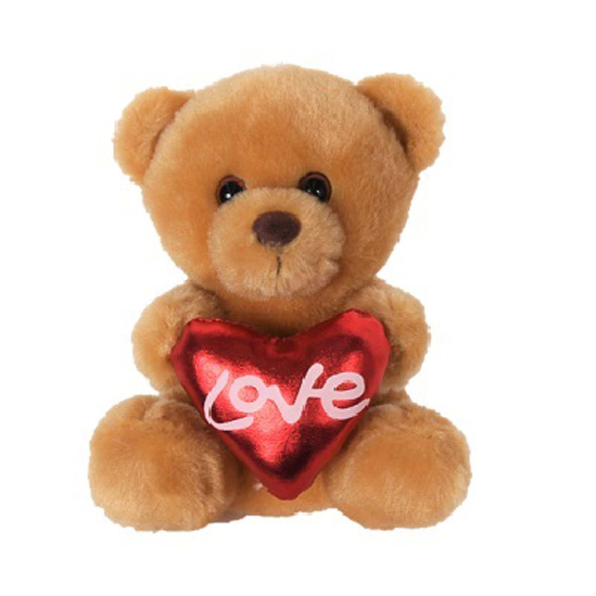 BB TOYMAKER Valentine's Day Brown Love Bear Plush, 5 Inches, 1 Count
