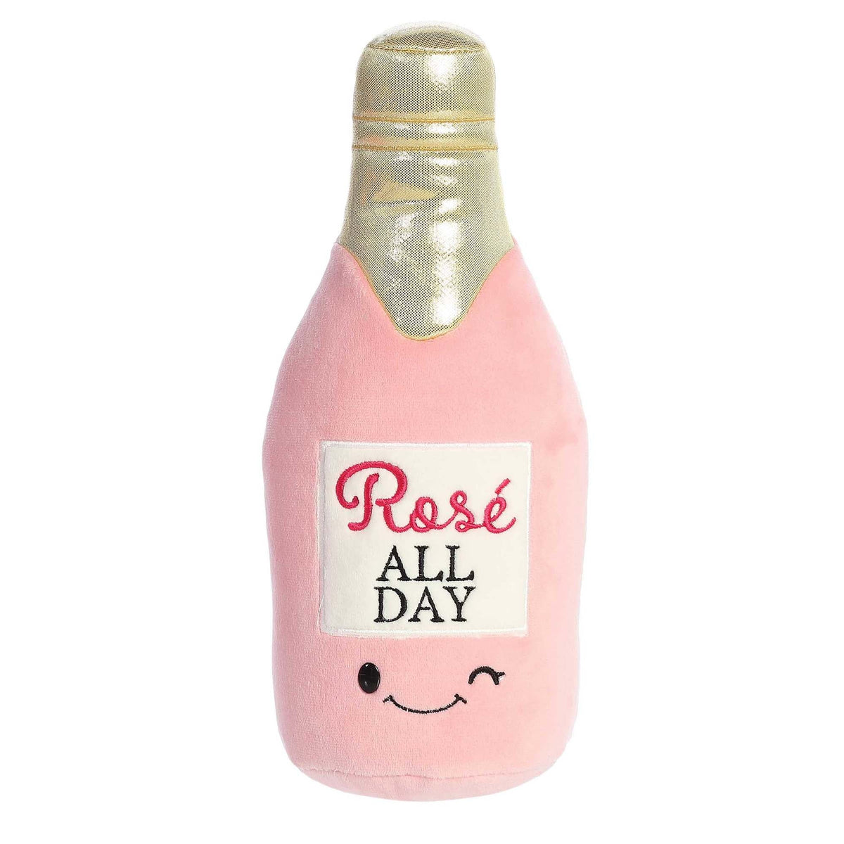 Aurora World Valentine's Day "Rosé All Day" Wine Bottle Plush, 11.5 Inches, 1 Count