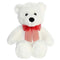 Aurora World Valentine's Day White Bear Plush with Red Bow, 22 Inches, 1 Count 092943502789