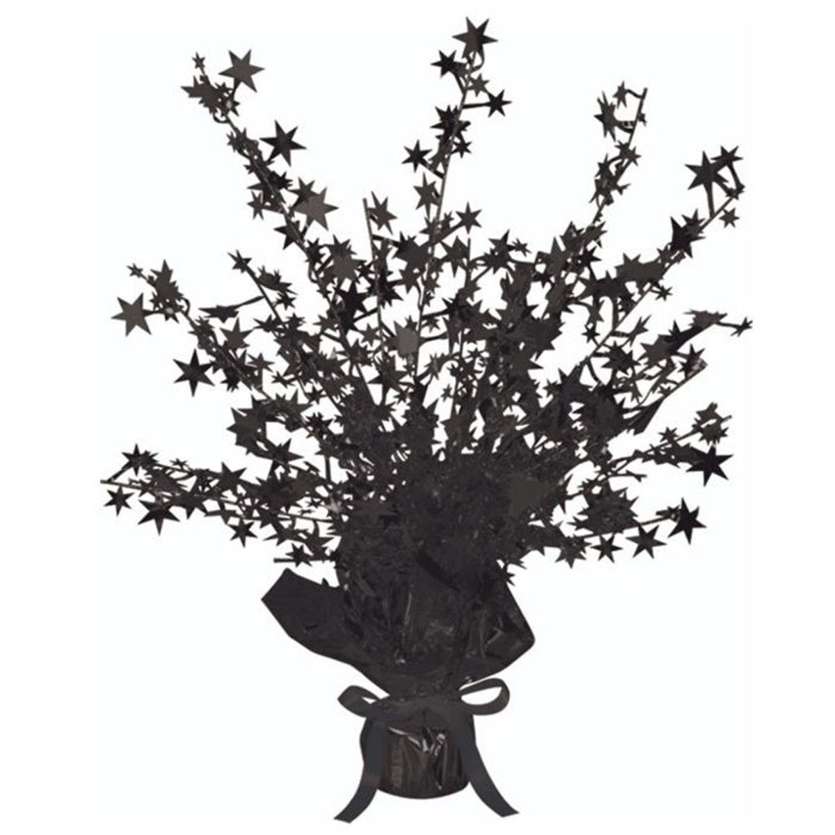 BEISTLE COMPANY Decorations Star Gleam' N Burst Centerpiece, Black, 15 Inches, 1 Count 034689100553
