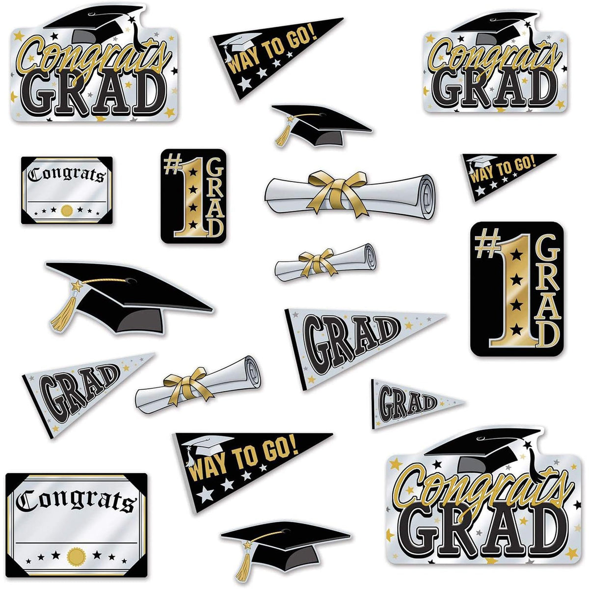 BEISTLE COMPANY Graduation Graduation Cutouts, 20 Count 034689079019