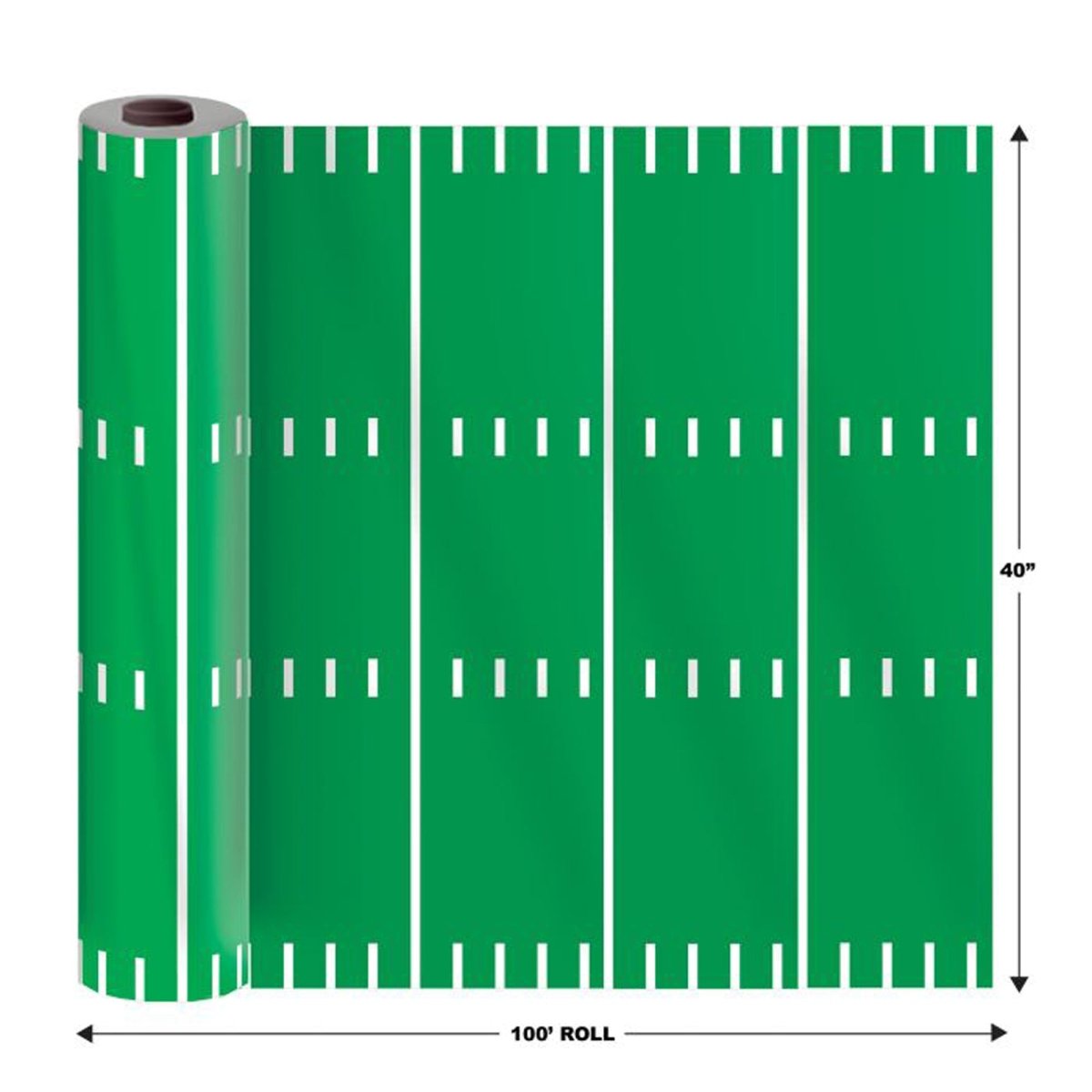 BEISTLE COMPANY Theme Party Game Day Football Plastic Table Roll, 40 x 100 Inches, 1 Count 034689051497