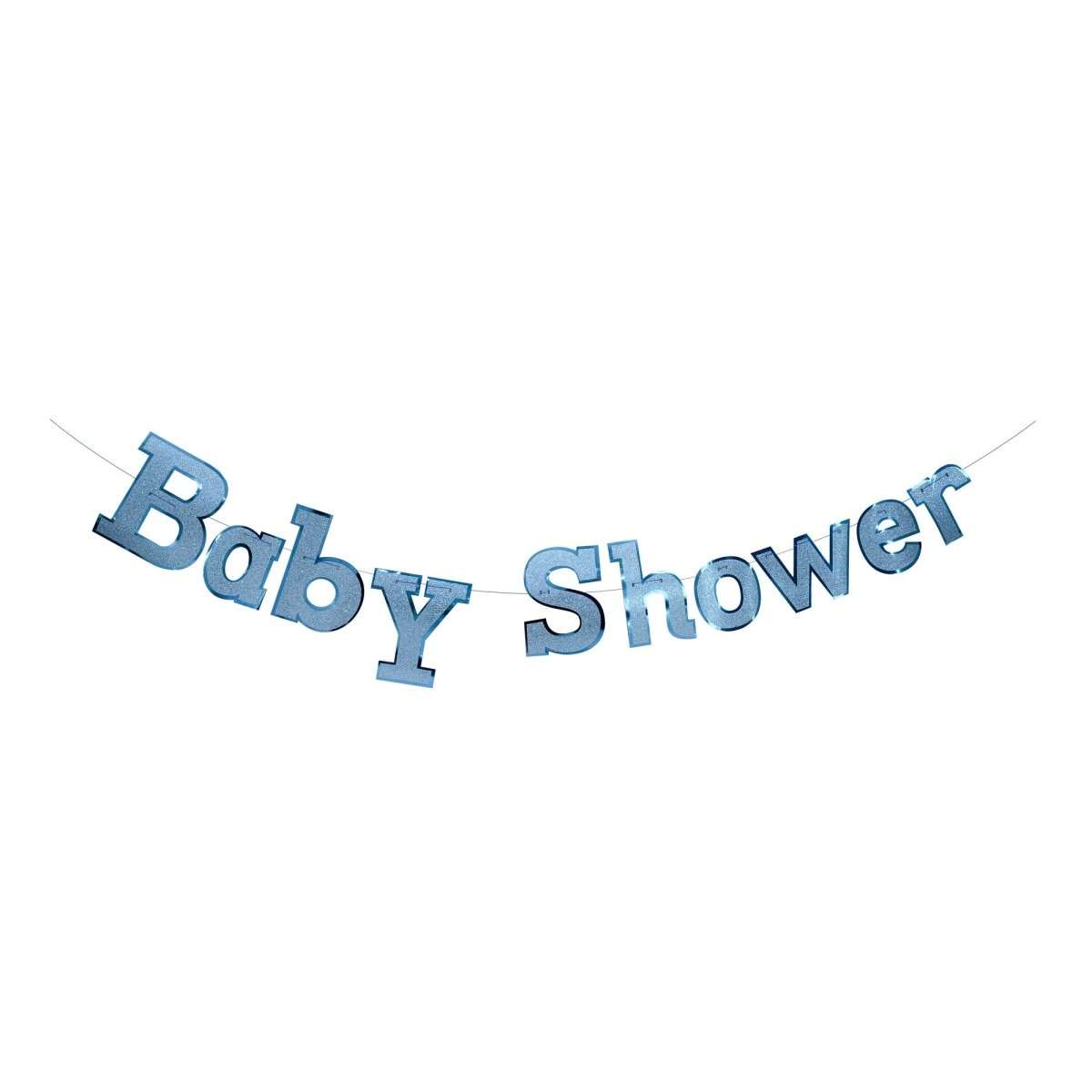 BK-Cowry Ningbo Trading CO Ltd Baby Shower Light Blue Baby Shower Diamond Letter Banner, 94 Inches, 1 Count 810120719214