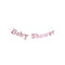 BK-Cowry Ningbo Trading CO Ltd Baby Shower Light Pink Baby Shower Diamond Letter Banner, 94 Inches, 1 Count 810120719177