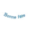 BK-Cowry Ningbo Trading CO Ltd General Birthday Light Blue "Bonne Fête" Diamond Letter Banner, 94 Inches, 1 Count 810120719207