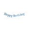 BK-Cowry Ningbo Trading CO Ltd General Birthday Light Blue Happy Birthday Diamond Letter Banner, 94 Inches, 1 Count 810120719191
