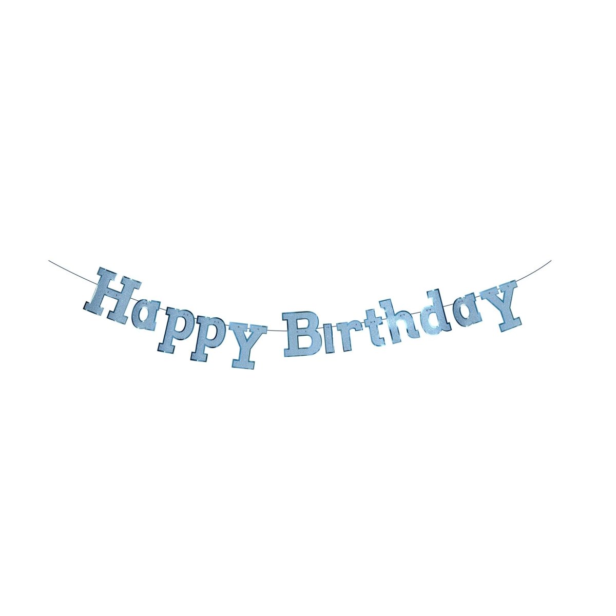 BK-Cowry Ningbo Trading CO Ltd General Birthday Light Blue Happy Birthday Diamond Letter Banner, 94 Inches, 1 Count 810120719191