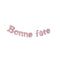 BK-Cowry Ningbo Trading CO Ltd General Birthday Light Pink "Bonne Fête" Diamond Letter Banner, 94 Inches, 1 Count 810120719184