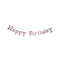BK-Cowry Ningbo Trading CO Ltd General Birthday Light Pink Happy Birthday Diamond Letter Banner, 94 Inches, 1 Count 810120719160